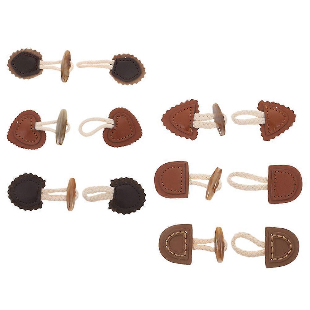 Children's Resin Horn Toggle Buttons Toggle Closure for Coat 6Pairs