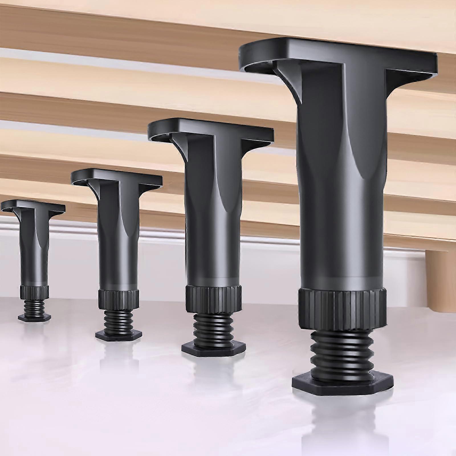 4PCS Adjustable Bed Frame Support Legs 5.18.3in, Heavy Duty Center Slat Replacement with AntiSlip Base