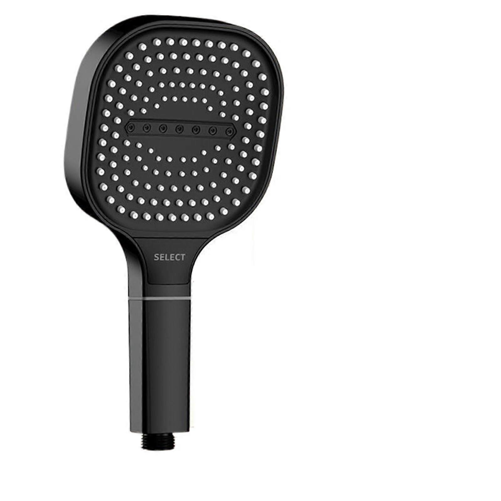 Pressure Handheld Shower Head with Filter, 13CM Square Rainfall, 3 Spray Modes, Black