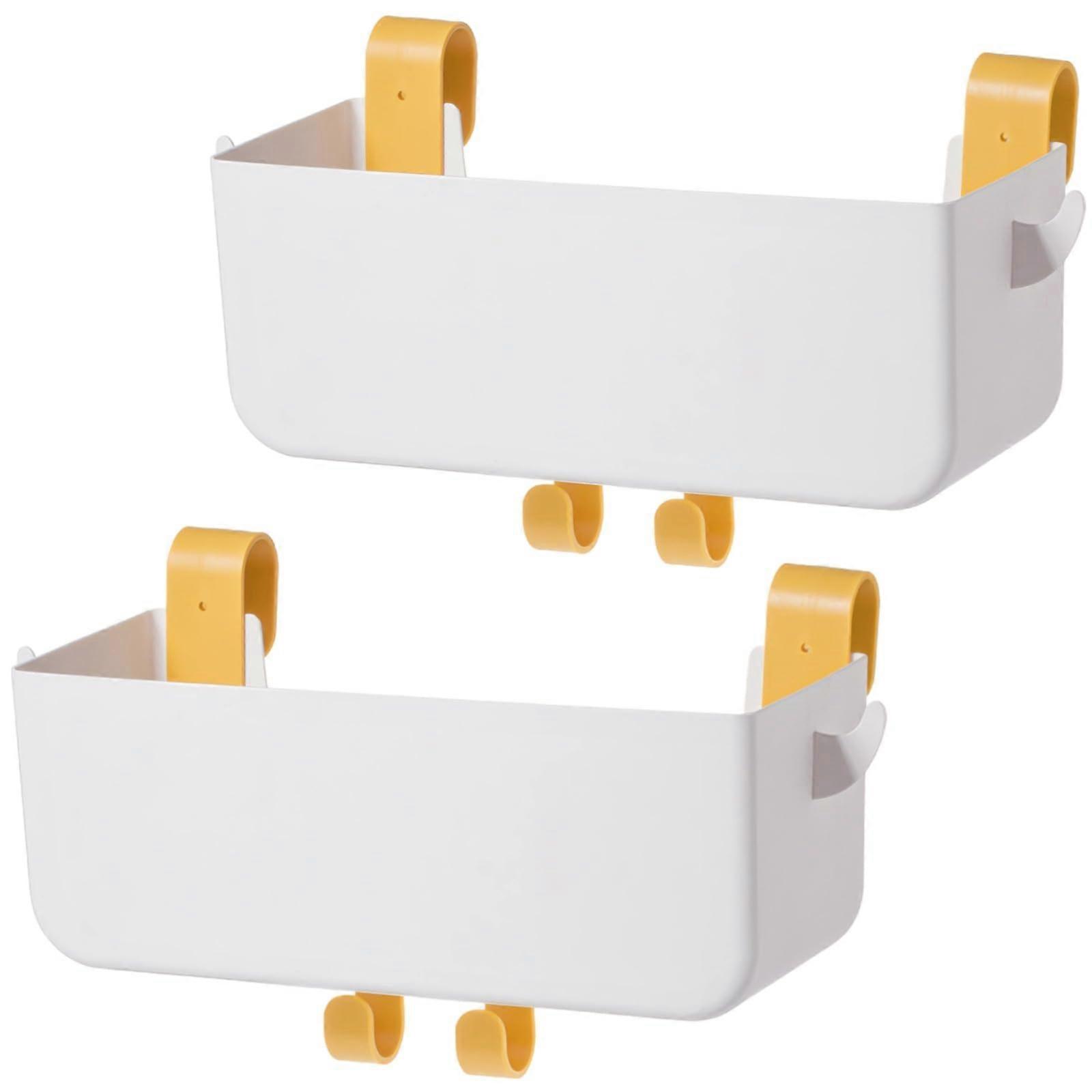 2 Pcs Bunk Bed Shelf with Hooks, Large Bedside Storage Organizer for Dorm Room and  Bunk