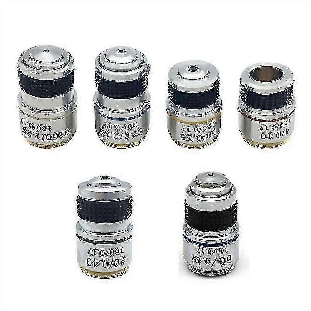Lab Microscope Accessories - 185 Achromatic Objective Lens for Biological Microscopes - 4X 10X 20X 40X 60X 100X Compatibility