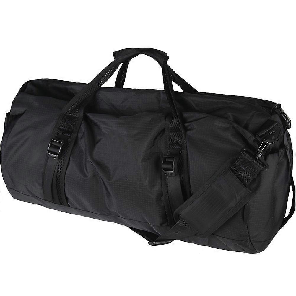Travel Handbag Folding Rectangular Black Polyester for Storage 1Set