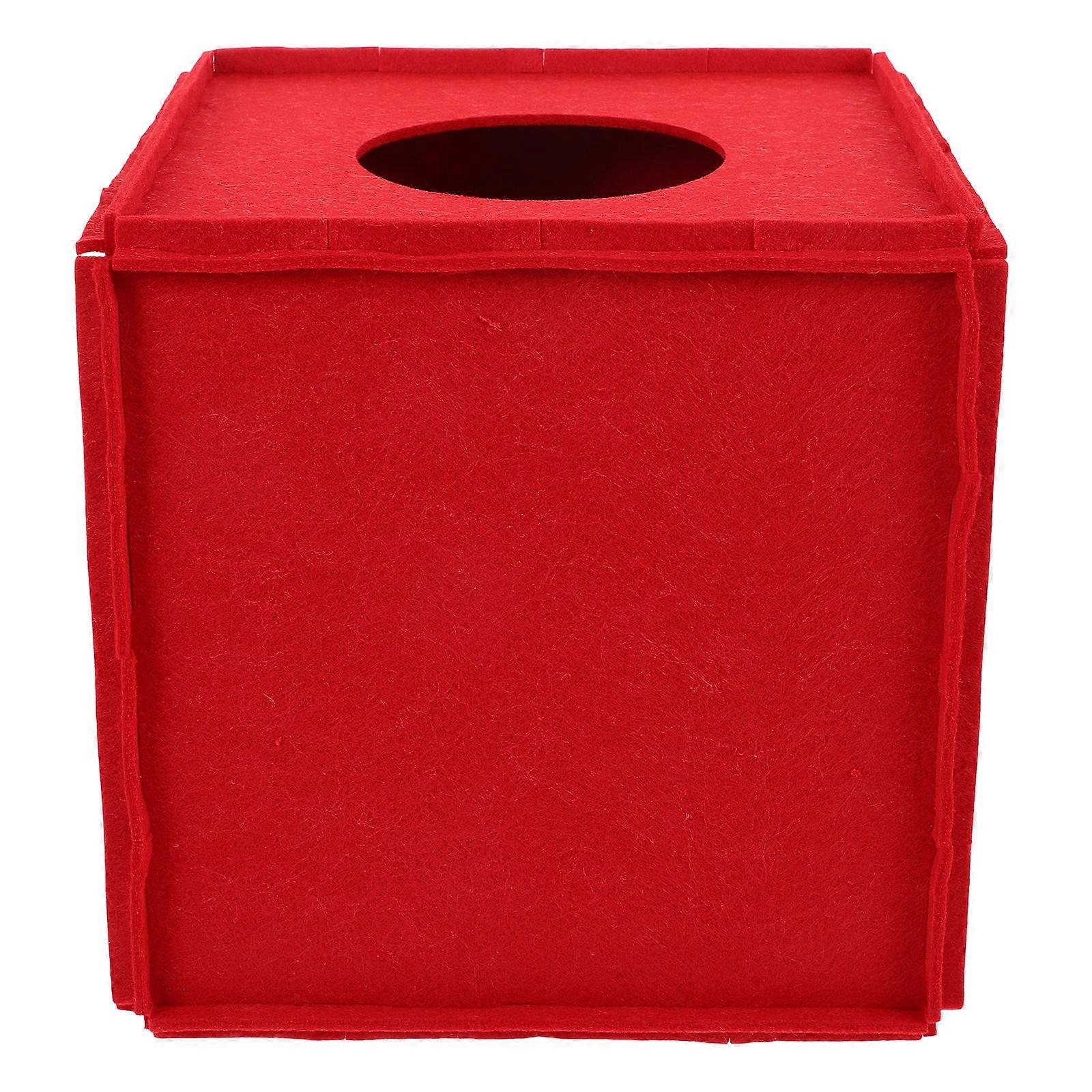 Red Raffle Ticket Box for Ball Game Multipurpose Storage