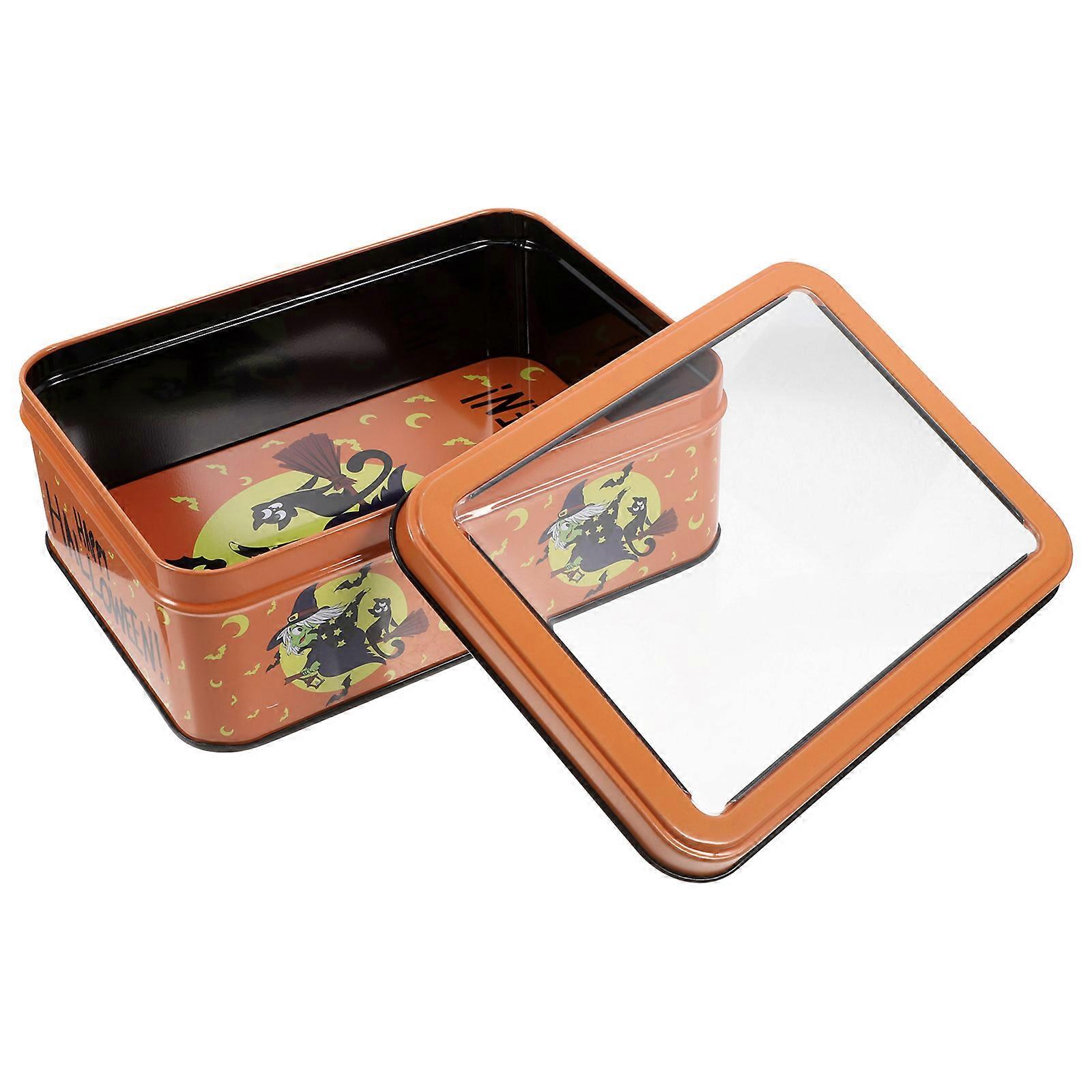 Halloween Candy Boxes Rectangular Candy Box Orange Storage 1Pack