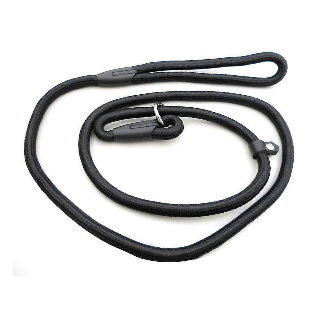 Pet Dog Leash Nylon Lead Rope for Training 0.8cm Adjustable Loop Black