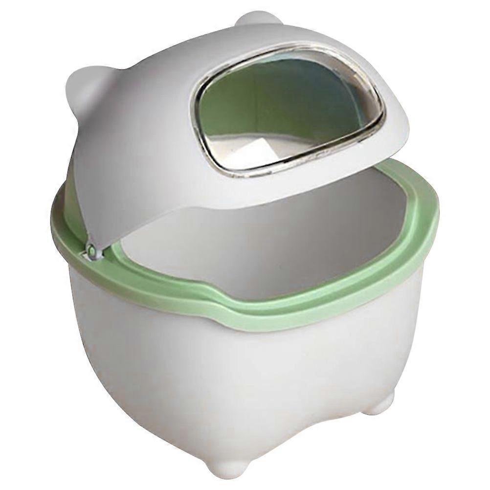 Desk Trash Can Mini for Storage Use White Small Waste Bucket