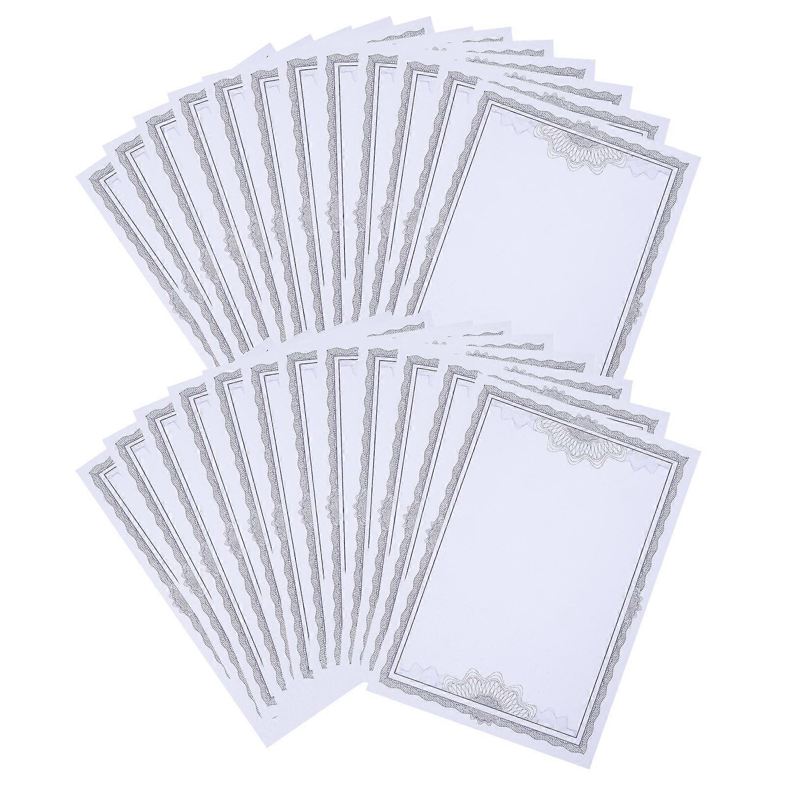 Blue Blank Certificate Paper for Achievement Use 50 Sheets Inner Pages
