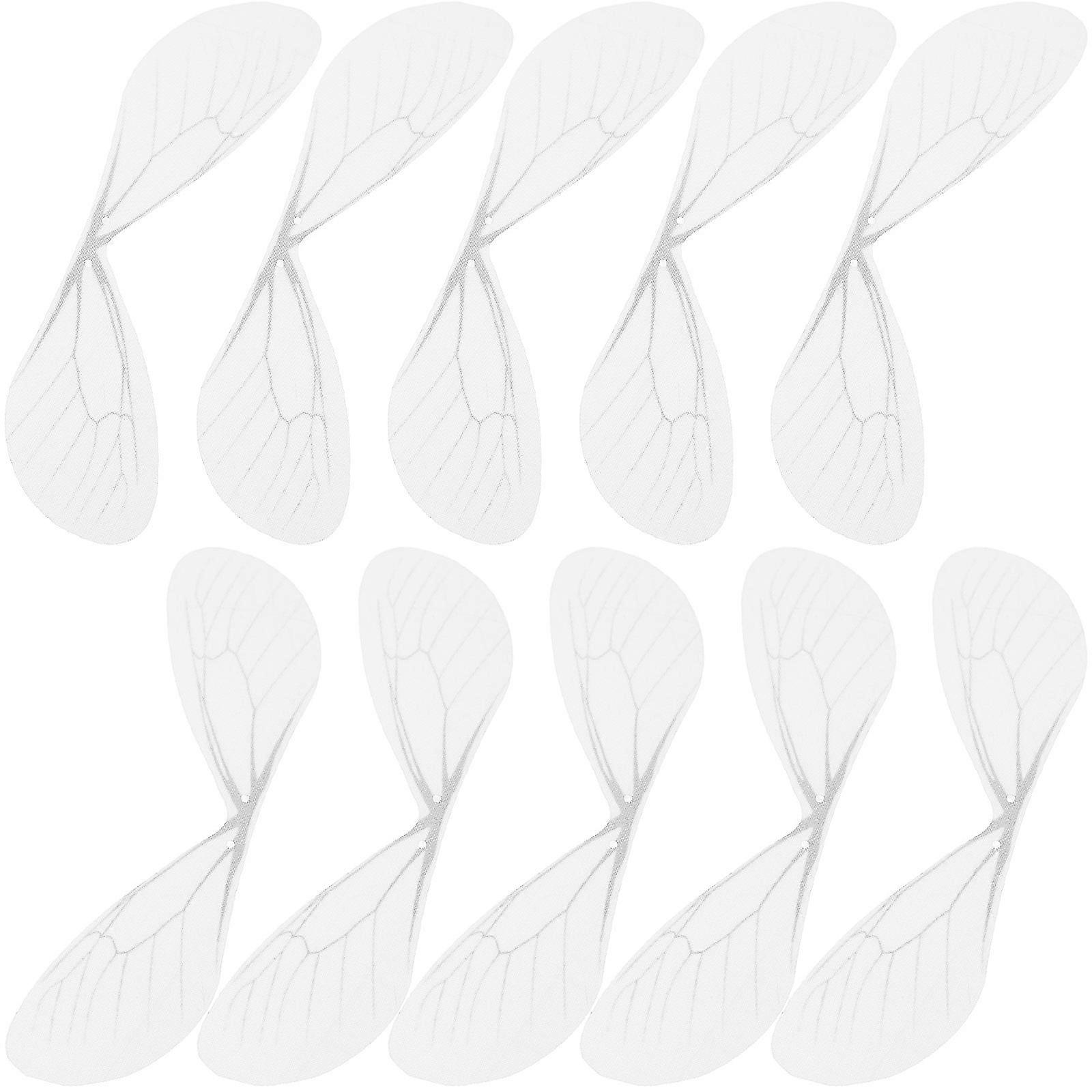 Handmade White Dragonfly Wings DIY Craft for Decoration 50Pcs Pack