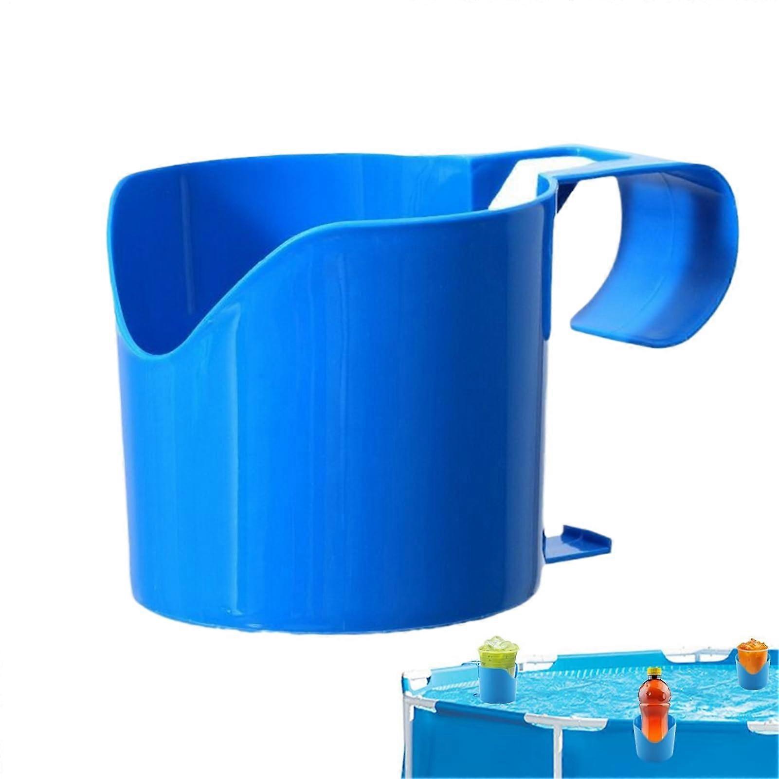 Inflatable Pool Cup Holder with Secure Grip Handles for Drinks, Floating Boat and Pool Use