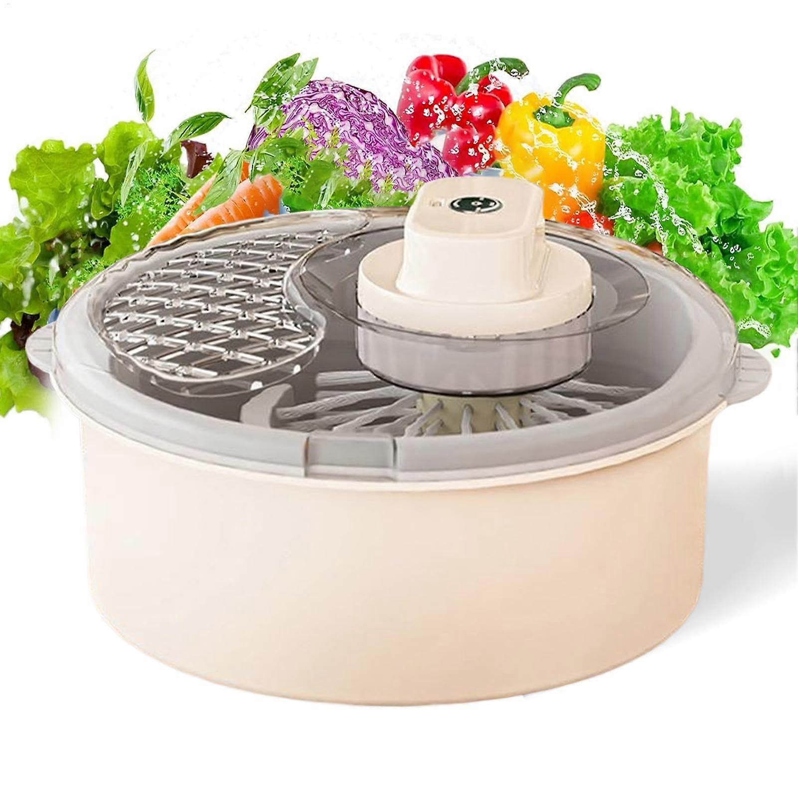 Vegetable Washer Spinner with Dual Mode Operation, MultiPurpose Fruit and Vegetable Strainer Bowl for Kitchen
