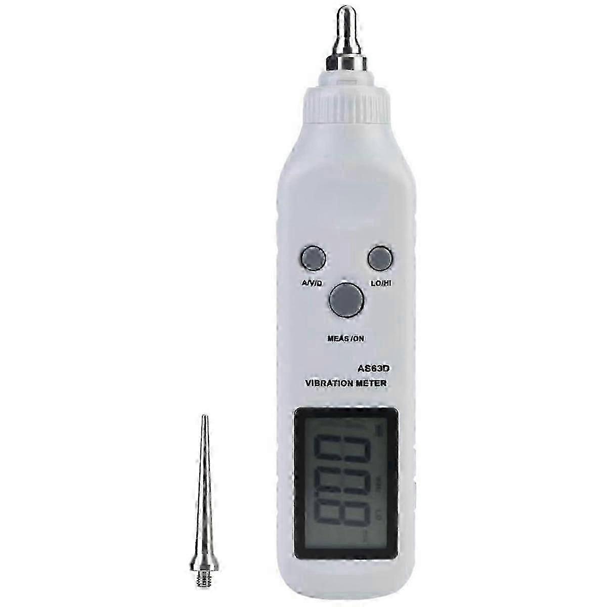 Digital Vibrometer, AS63D Vibrometer Pen High Sensitivity Accelerometer Tester Analyzer