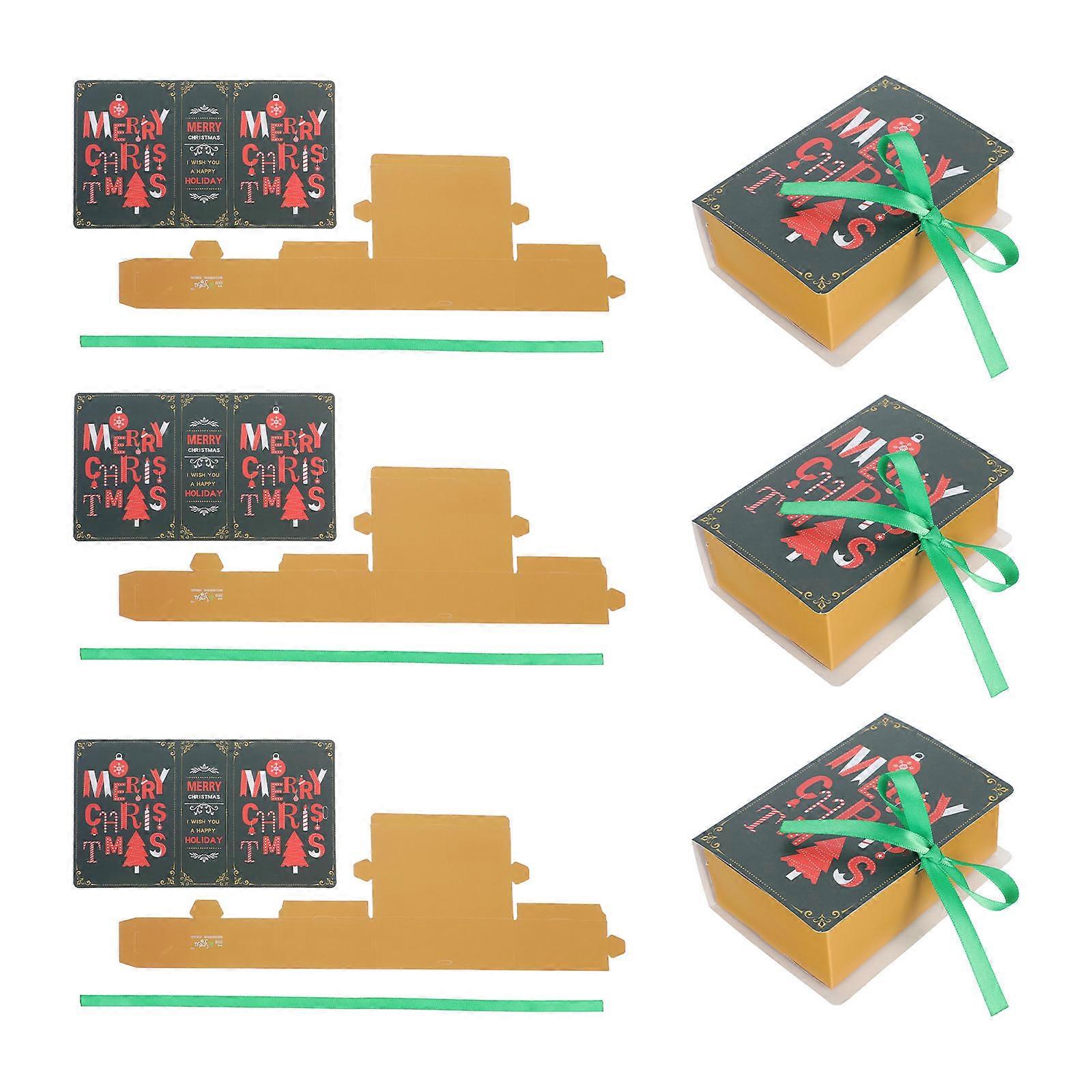 Book Shape Gift Box Christmas Candy Packing Box for Storage Use 36Pcs