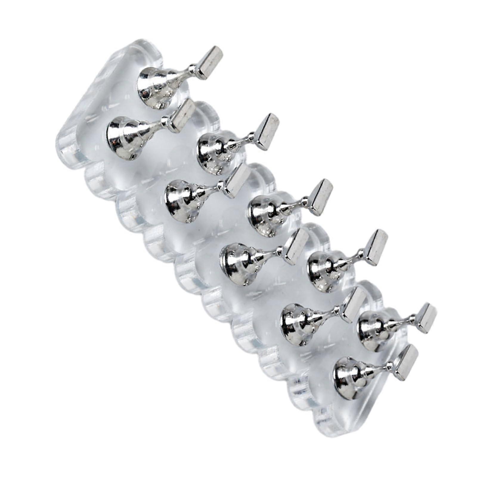 Nail Art Practice Stand with Stable Platform and Crystal Holder for Acrylic Tip Training