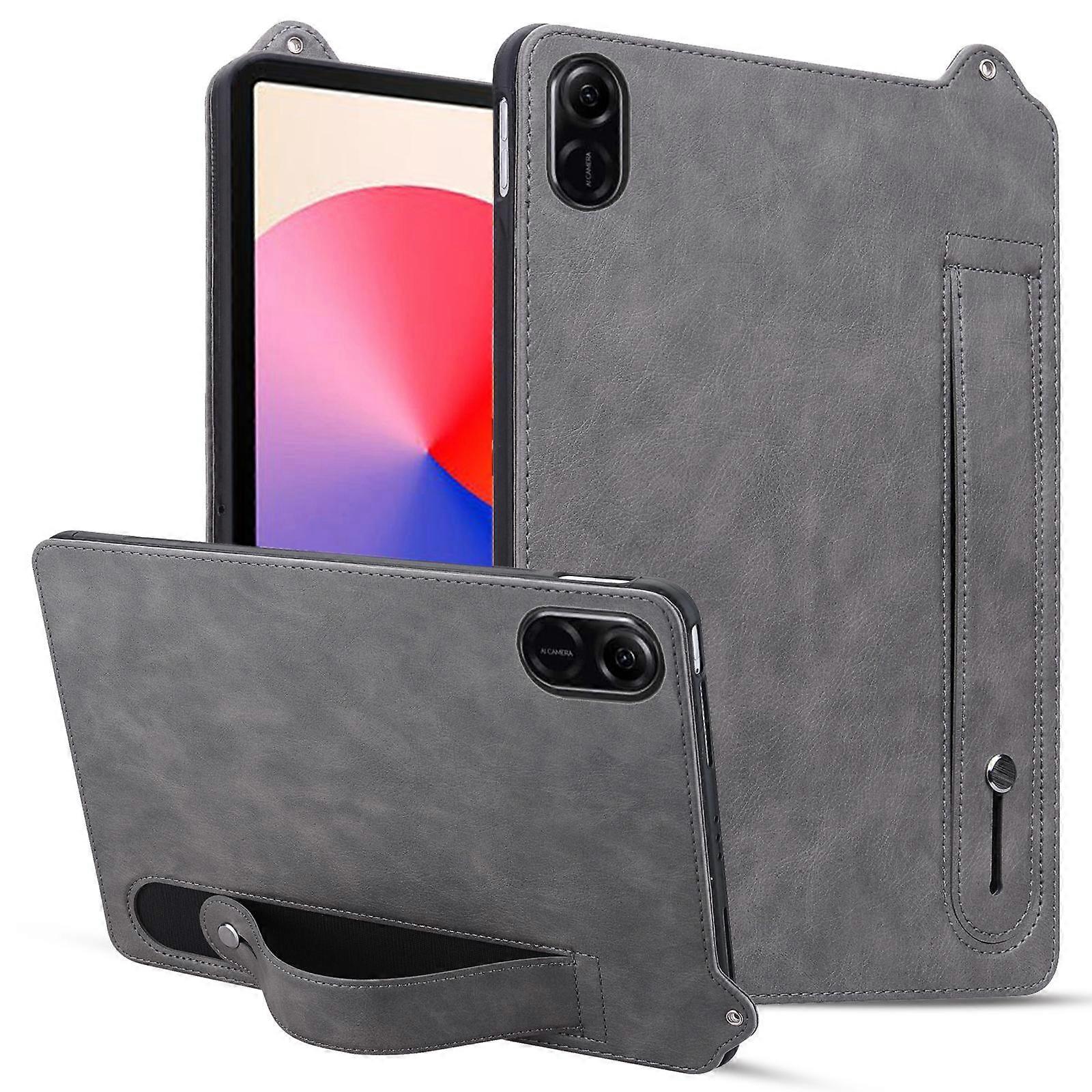 For Honor Pad X8a Case Hand Strap Kickstand Leather Tablet Cover