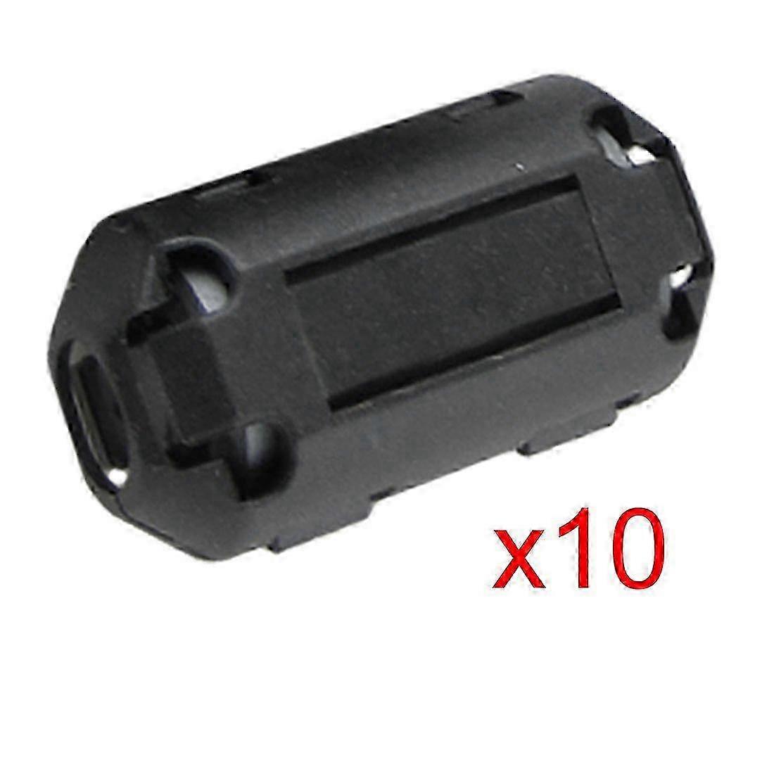 10 Pcs Movable 7mm Inner Diameter Black Ferrite Core Ring Cable Clip Edition 0704