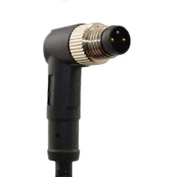 10pcs M8 Waterproof 3 Pin Right Angle Male Connector Cable 1m Secure Thread Lock Design