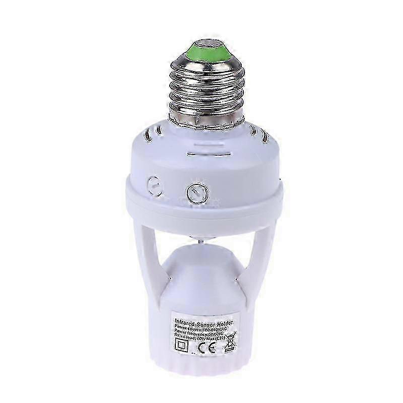 1Pc AC100-240V E27 Socket Converter With PIR Motion Sensor LED Lamp Base 25-26