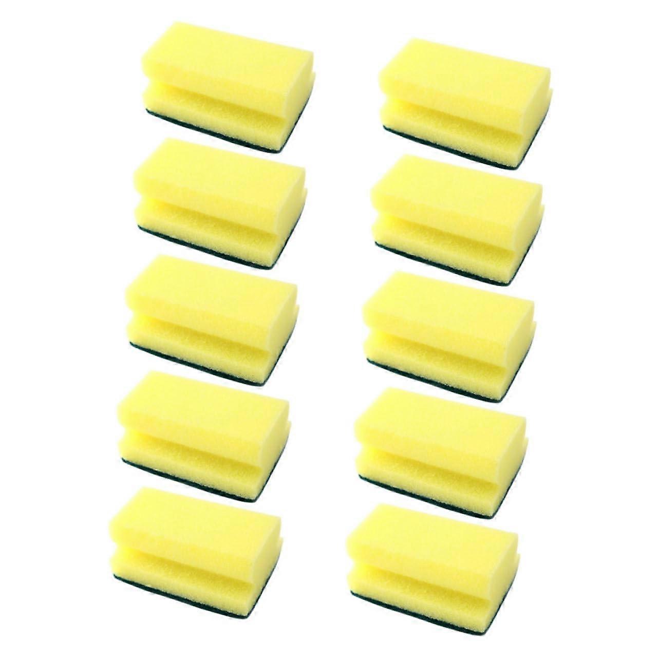 10pcs Dish Scrubber Sponge Set for Effortless Stain Removal, Durable Reusable Kitchen Cleaning Pads