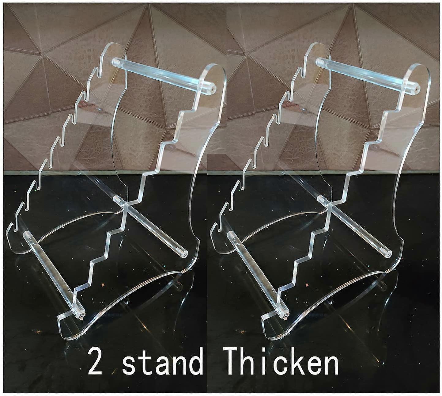 Clear Knife Display Stand 8Piece Set with Thickened Panels and Stable Dual Stands