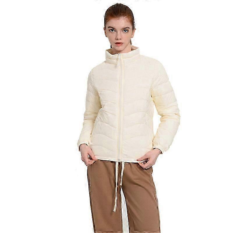 Women's Down Jacket Lightweight Duck Down Quilted Jacket Stand Collar