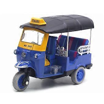 Triciclo tailandés de tracción trasera, modelo de coche de juguete fundido a presión, modelo de coche Tuk Tuk de aleación, juguete para niños.