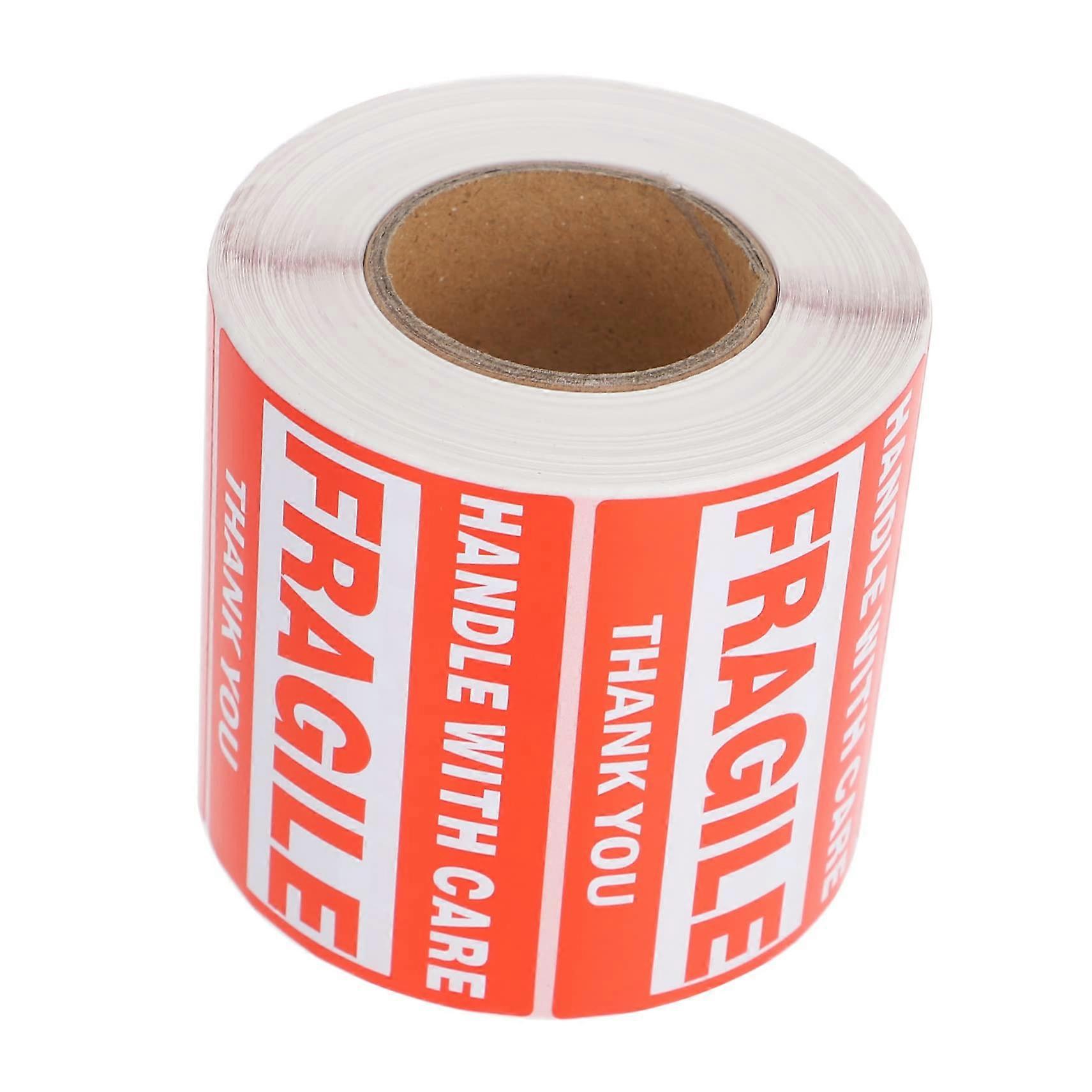 Fragile Stickers Roll with Permanent Adhesive Hold, Handle With Care Labels for  Boxes