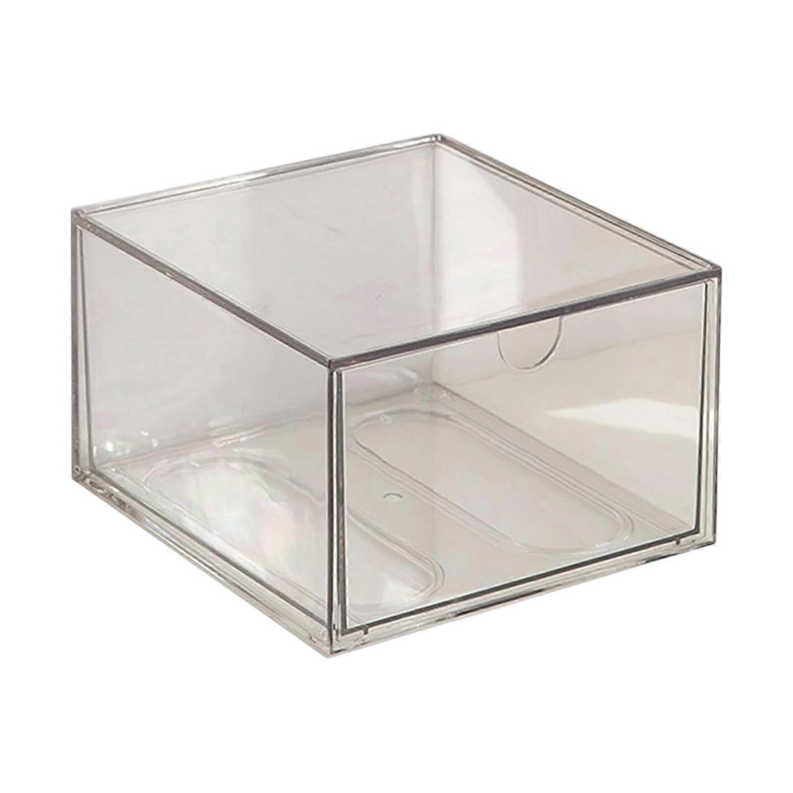 Stackable Storage Drawers Clear Plastic Organizer for Pantry Kitchen Bathroom and Office