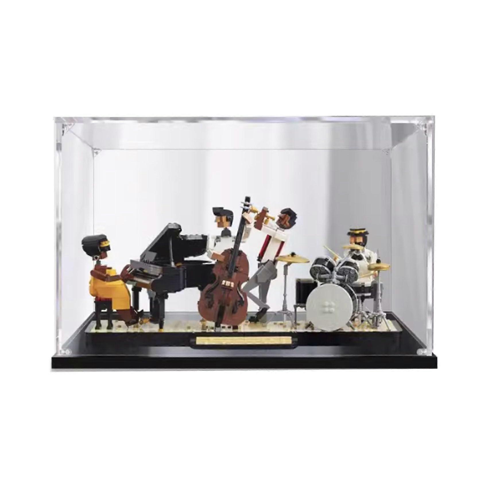 Acrylic Display Case for  21334 Jazz Band Model, Dustproof Clear Box with 360° Visibility, Stackable