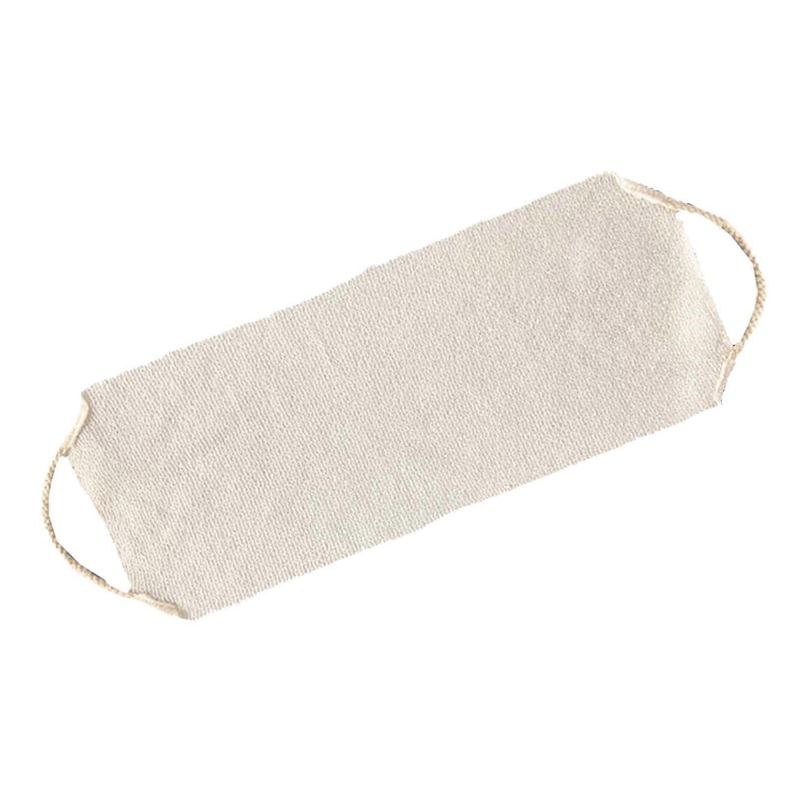 Exfoliating Bath Towel with Deep Texture, Long Nylon Back Scrubber, Beige Quick Dry Washcloth