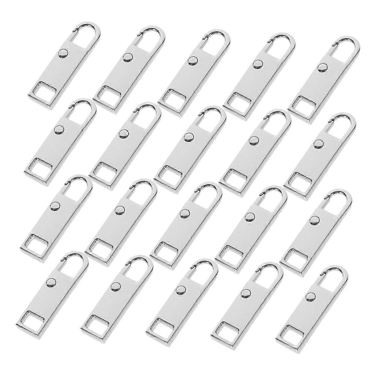 20pcs Metal Zipper Pull Replacement Tabs for Luggage Jackets Bags Quick  Fits Multiple Zipper Types
