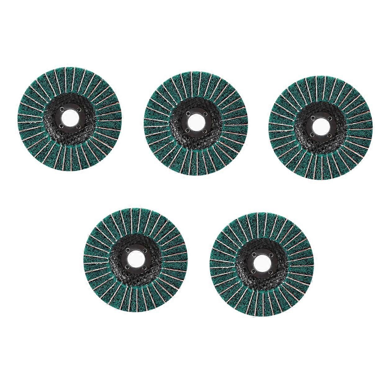 Angle Grinder Scouring Pad Set, Durable Abrasive Grinding Wheel Pads for Corner Sanding and Surface Prep, Green