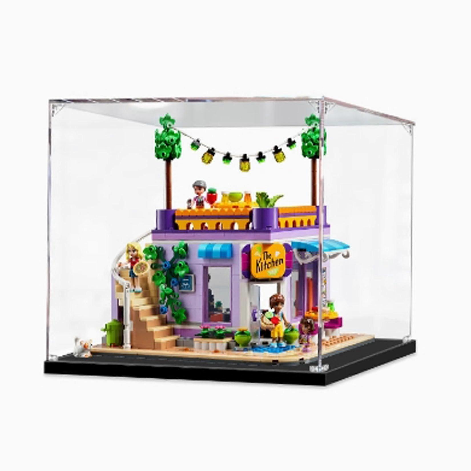 Transparent Acrylic Display Case for  41747 Rooftop Restaurant, Dustproof Protective Box