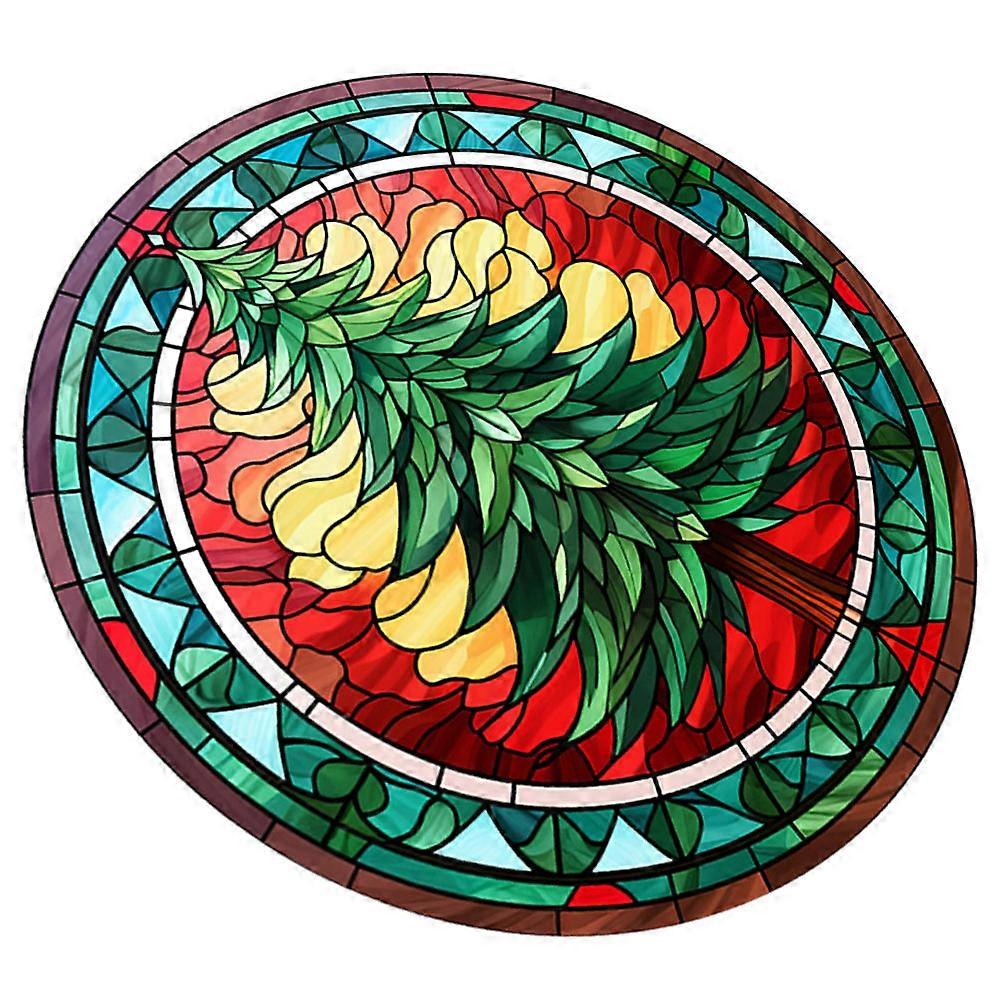 Christmas Window Sticker Collision Warning Doors 3D Pine Tree Multi-Colored 1Pack