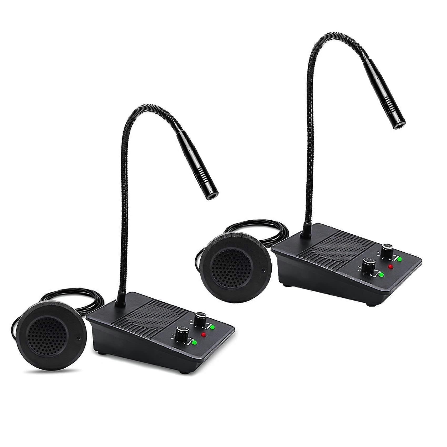 Window Intercom System with Clear TwoWay Communication and Noise Reduction, Dual Unit Pack