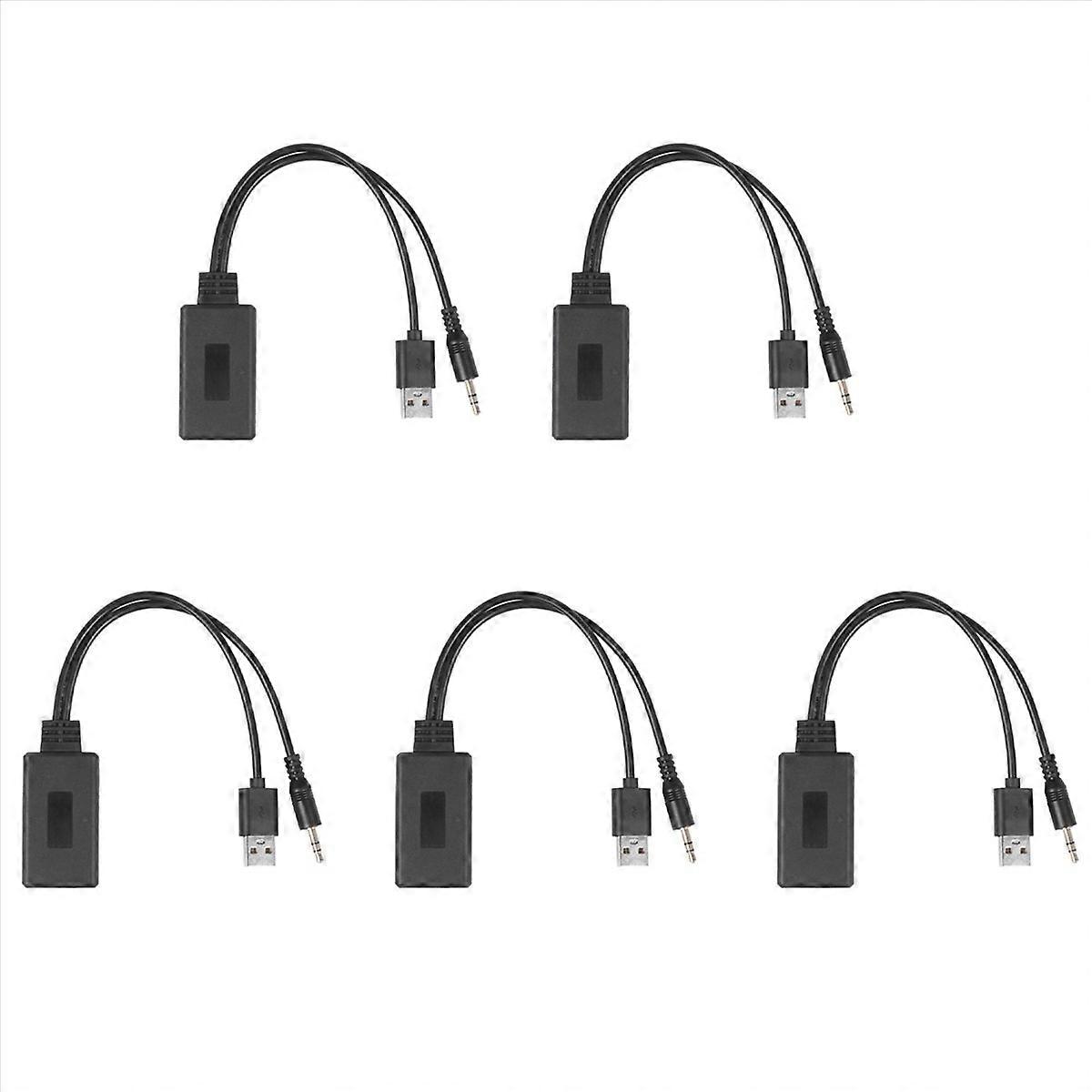 5X Car Wireless Bluetooth Module Music Adapter Auxiliary Receiver Aux Audio USB 3.5mm Socket for E90