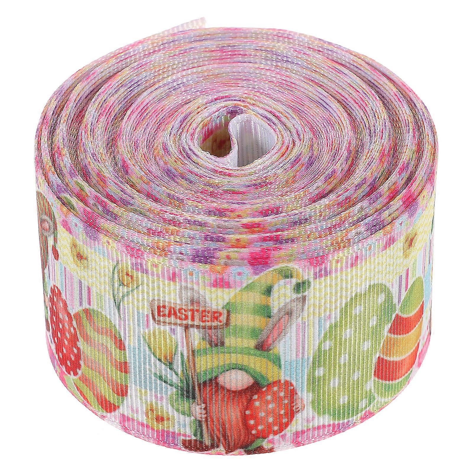 Polyester Easter Ribbon Multi-Functional DIY Decorative Ribbon 1 Roll