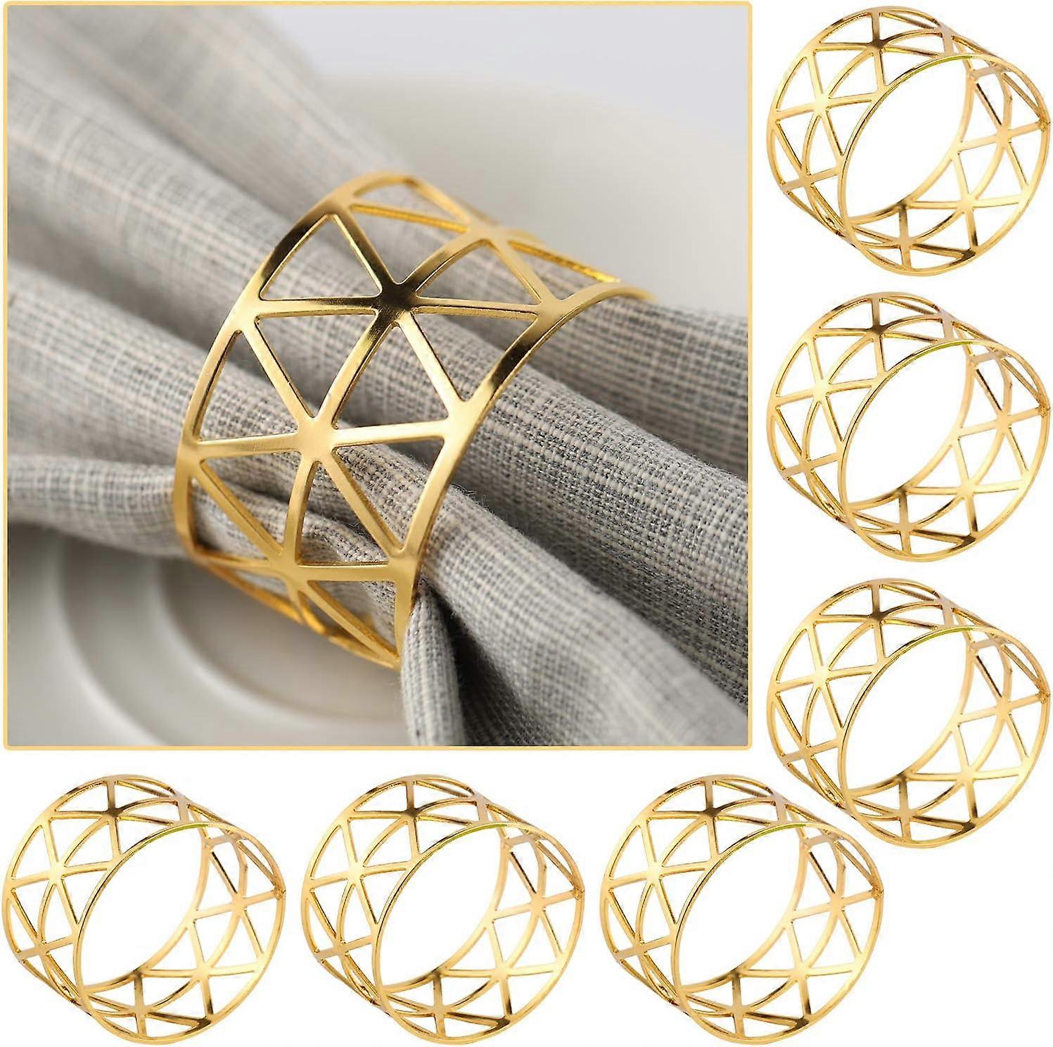 6 Metal Napkin Rings
