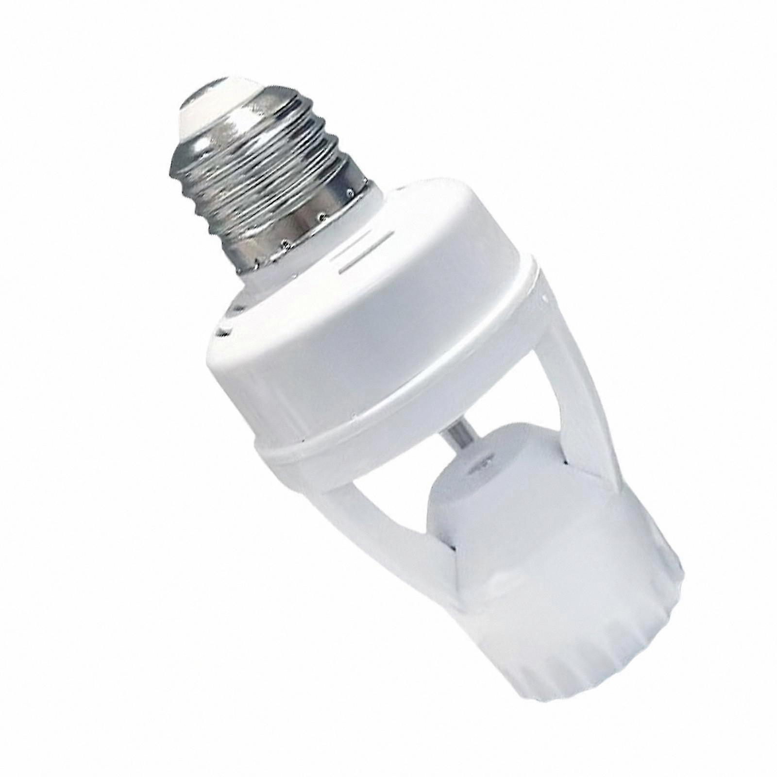 E27 Motion Sensor Light Socket, Adjustable Energy-Saving Smart Lamp Holder for Indoor Lighting Control