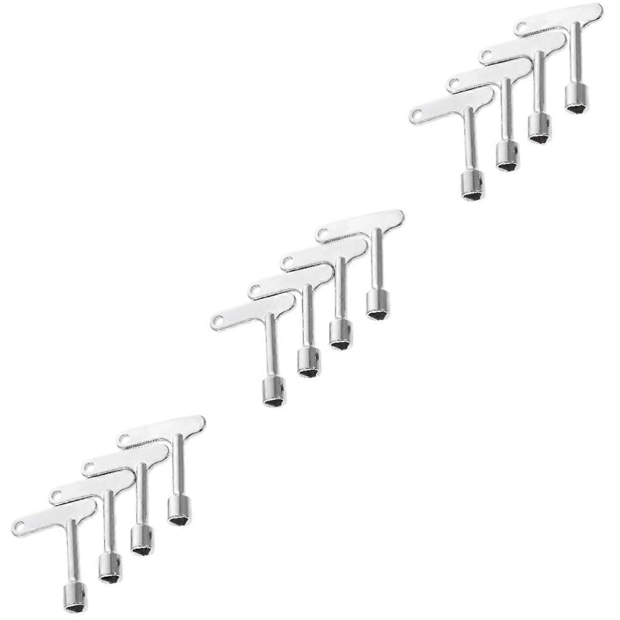 12pcs Triangle Elevator Key Set for Emergency Lock Access, MultiSize Triangular Wrench for Cabinets and Valves