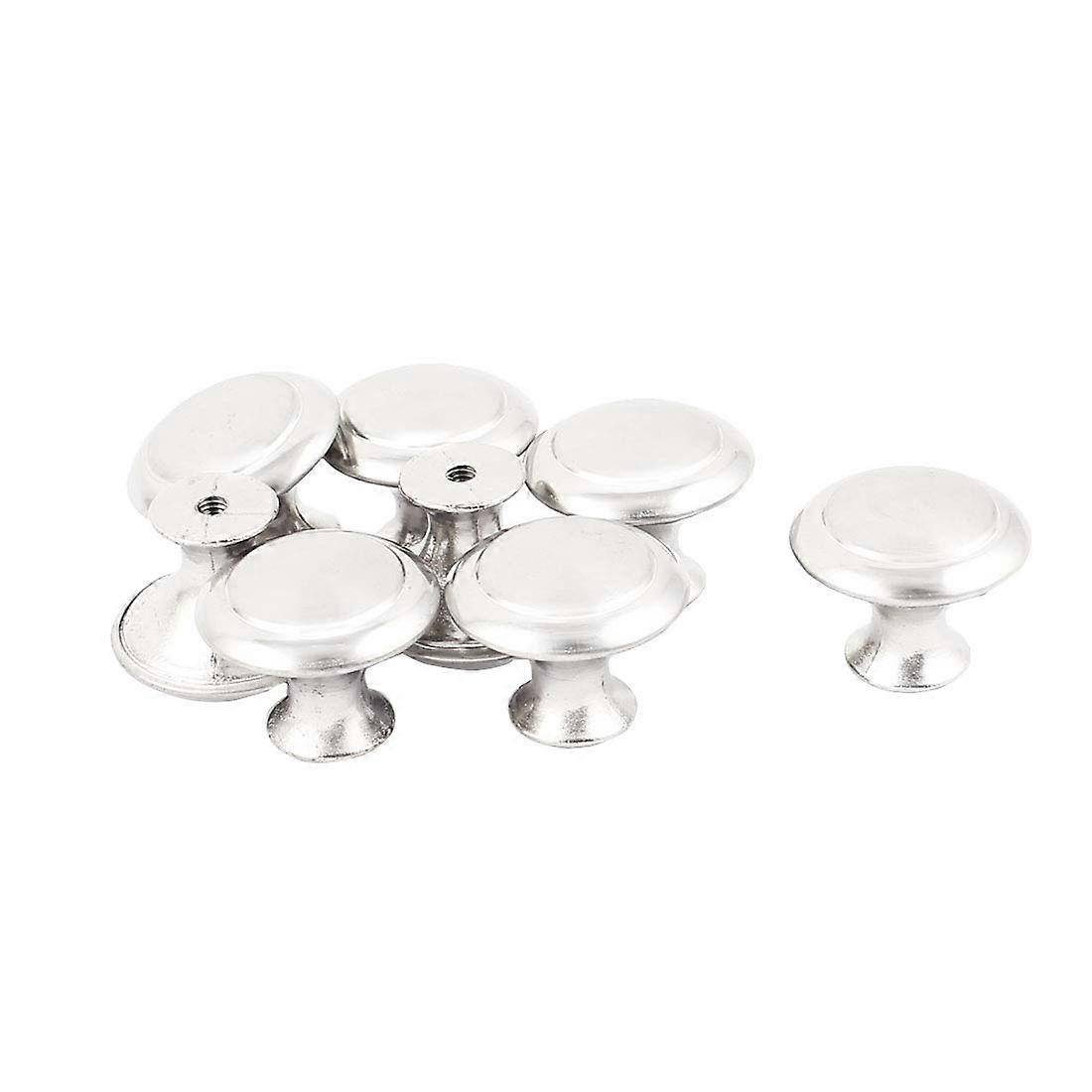 8 Pcs Silver Cabinet Knobs with Screws, Round Drawer Pulls for Easy Furniture Upgrade