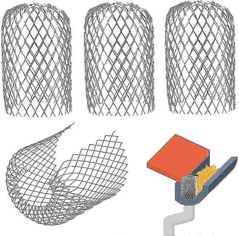 4 Pack Metal Gutter Guards Expandable Filter Screen Leaf Strainer Downspout Guards,z