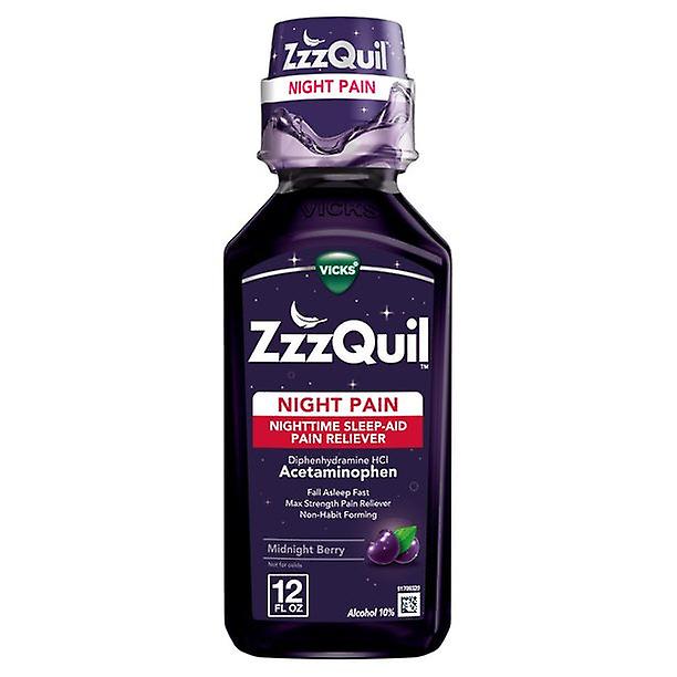 Vicks Zzzquil Nighttime Pain Reliever Sleep Aid Liquid, 12 Fl Oz