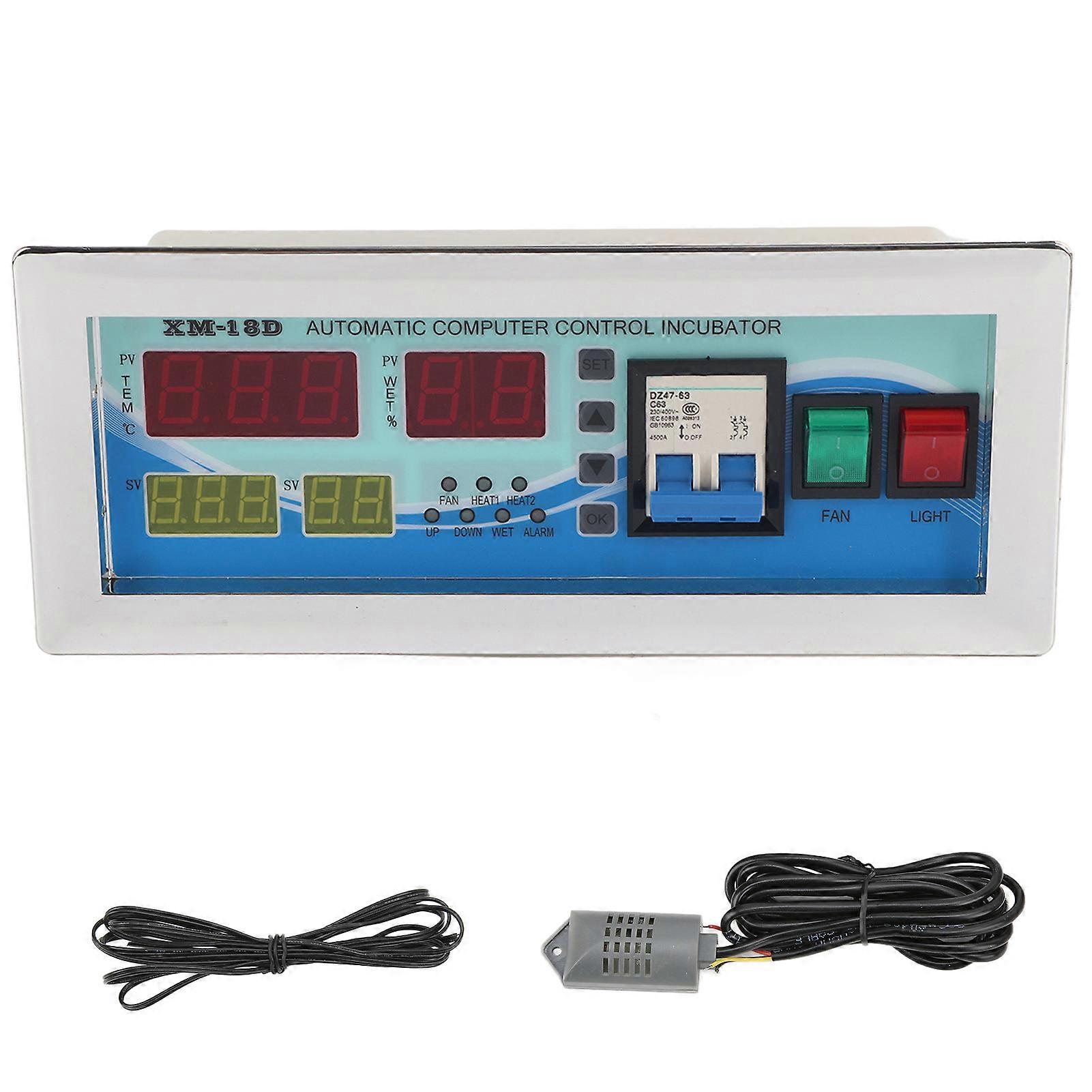 Digital Automatic Incubator Controller, Temperature and Humidity Thermostat with Microcomputer Automatic Intelligent Temperature Humidity Control,