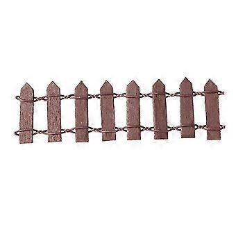 Miniaturas de cerca de madeira em cores sortidas para decoração (10 peças)