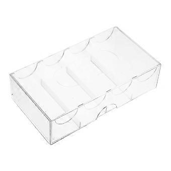 Multi-Grid Poker Chip Etui Transparent Opbevaringsboks til Papirclips