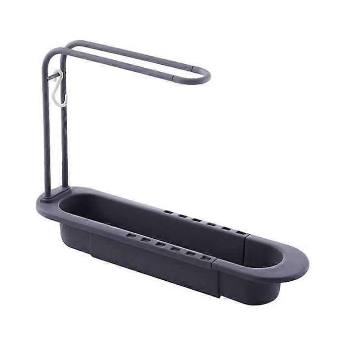 Étagère de rangement pour évier - COLAXI - Extensible - Noir - Plastique - 1 plateau