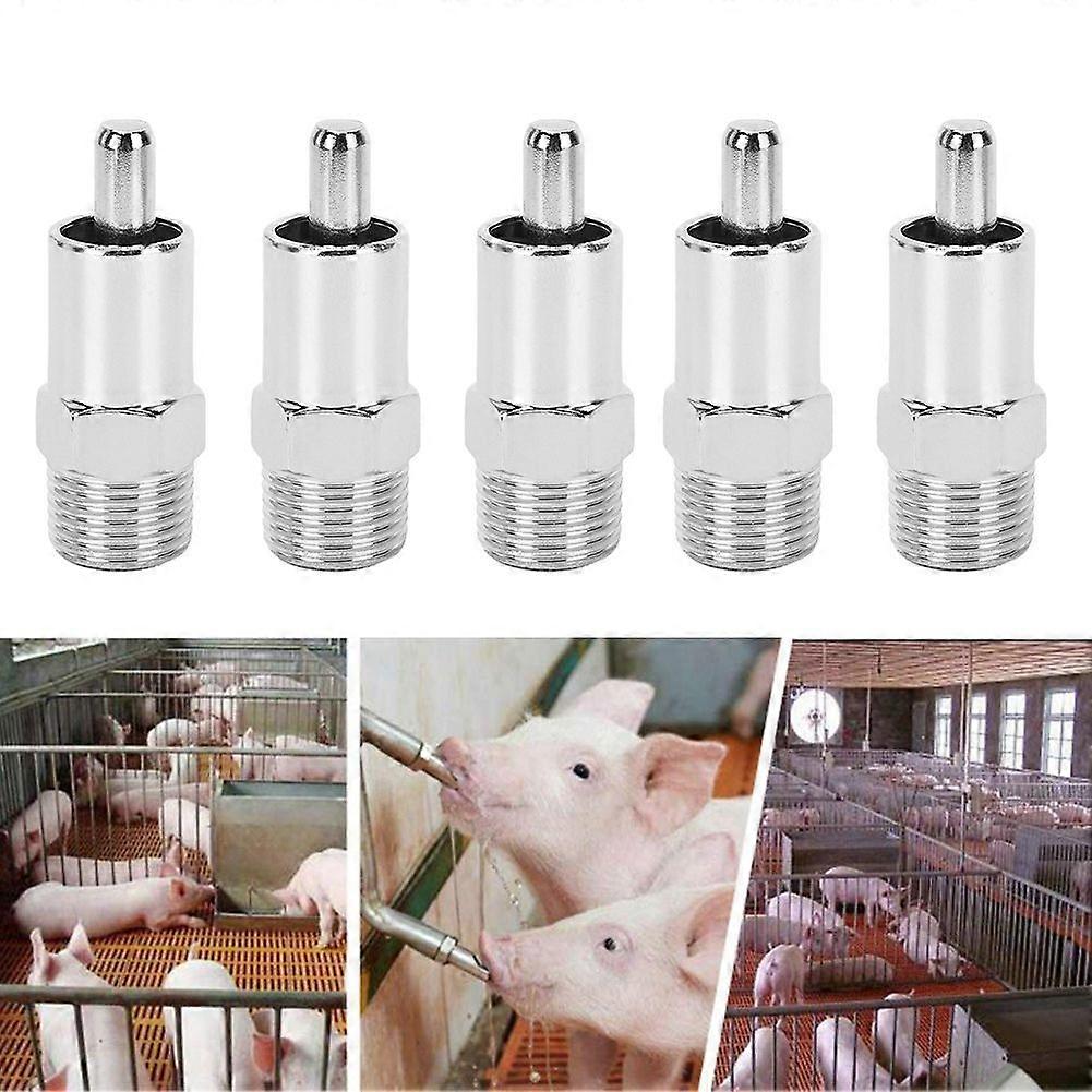 5Pcs Removable Round Automatic Pig Drinker Drinking Tool Livestock Farming Accessory