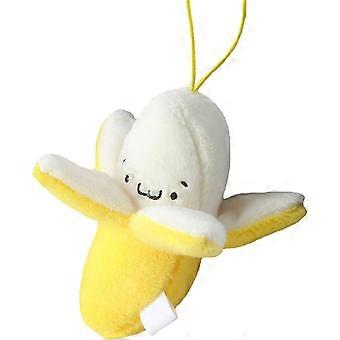 1  PCS  Cute Stuffed Banana Shape Toy Cartoon Doll PP Cotton Soft Doll Plush Pendant Birthday Gift for Decoration 1.97 inches