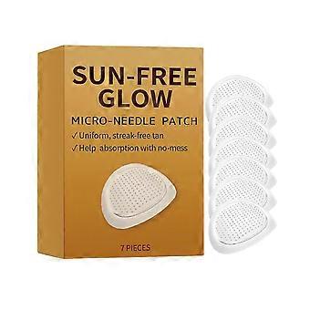 Parches autobronceadores Sun Free Glow con microagujas, consigue un bronceado rápido sin exposición al sol, 7 unidades/caja