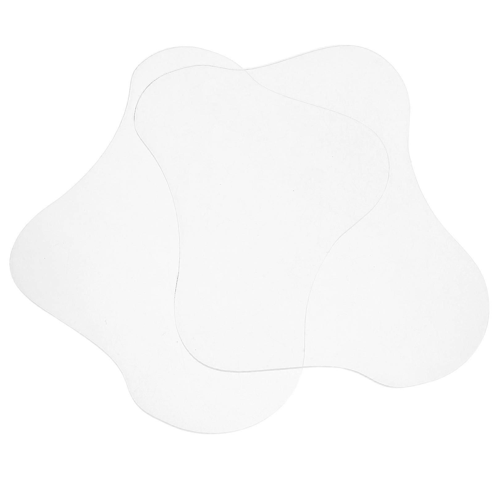 Irregular Acrylic Coasters for Dining Table Use 2Pcs Transparent Pads